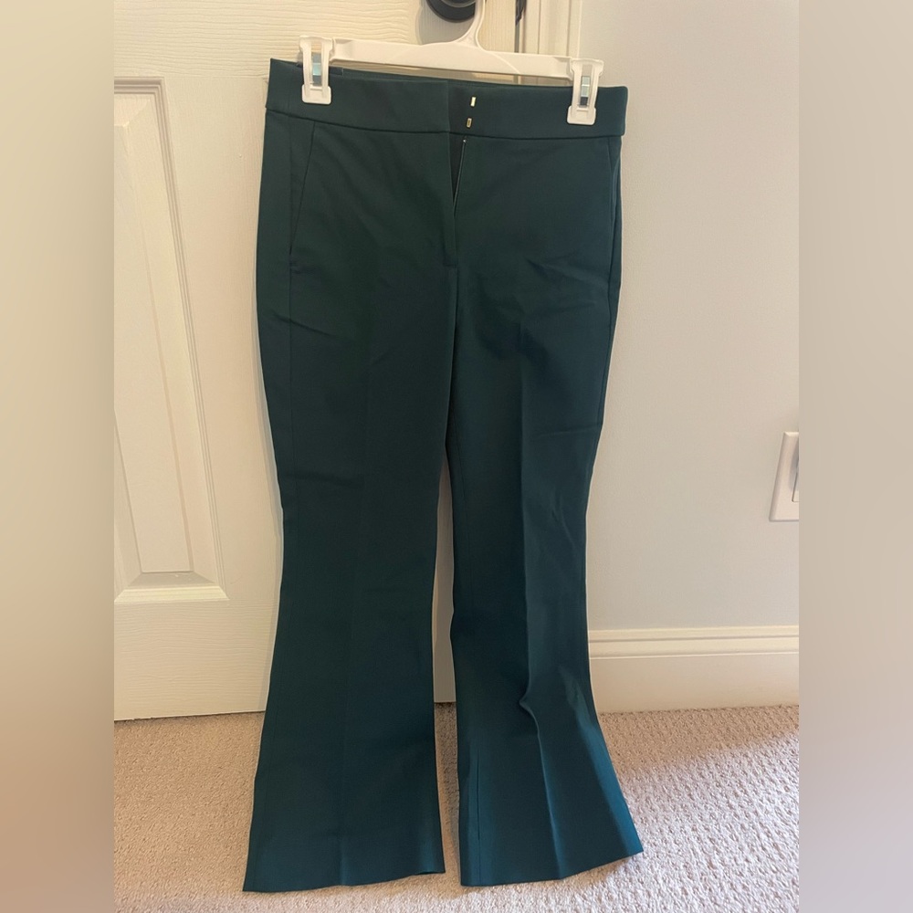 J Crew Kelsey Flare Pant Dark Green